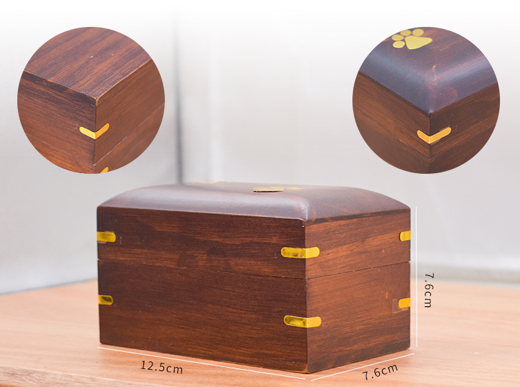 Advanced Pet Coffin Box Wood 12.5*7.6*7.6cm