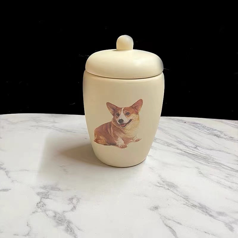 Personalized pet pattern urn