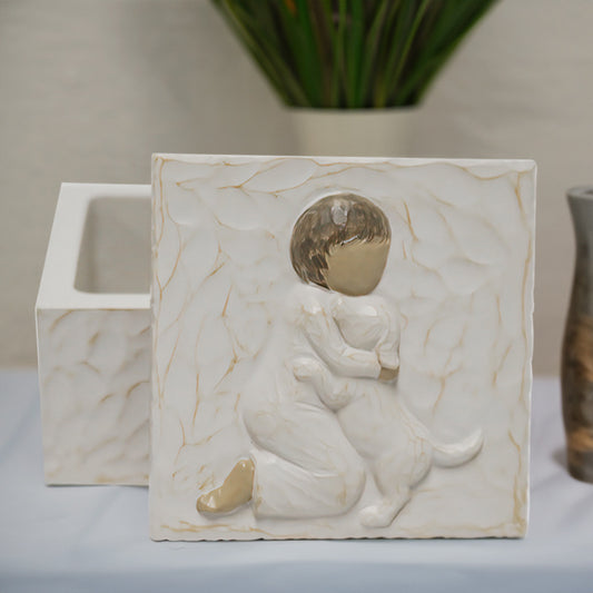 New Resin Pet Grey Box Angel Pet urns