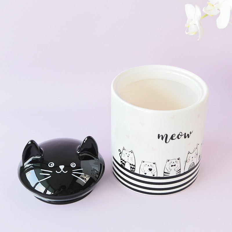 Cute Cat's ears Ceramic Urn