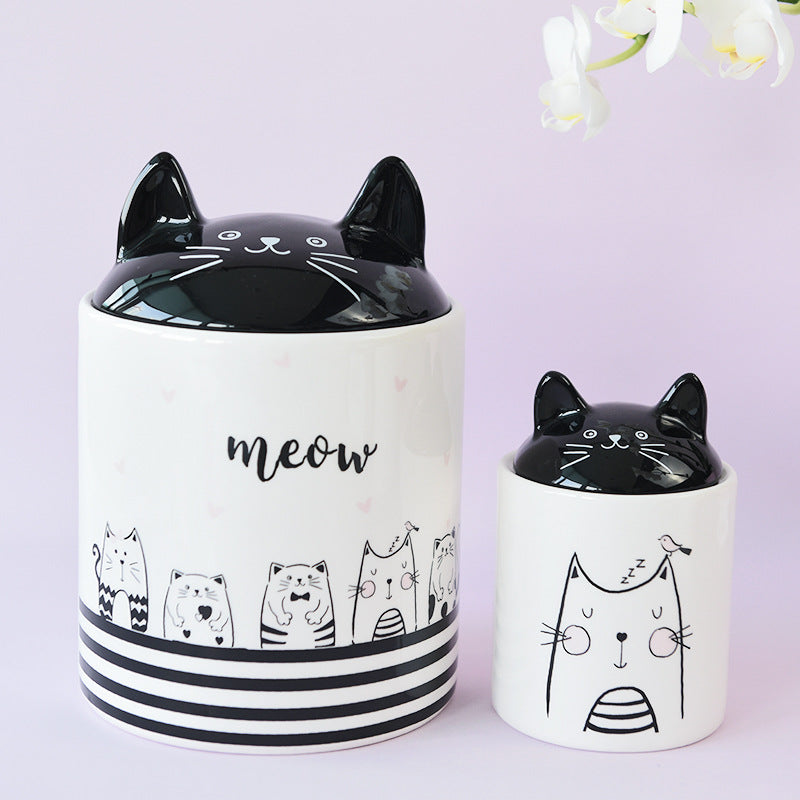 Cute Cat's ears Ceramic Urn