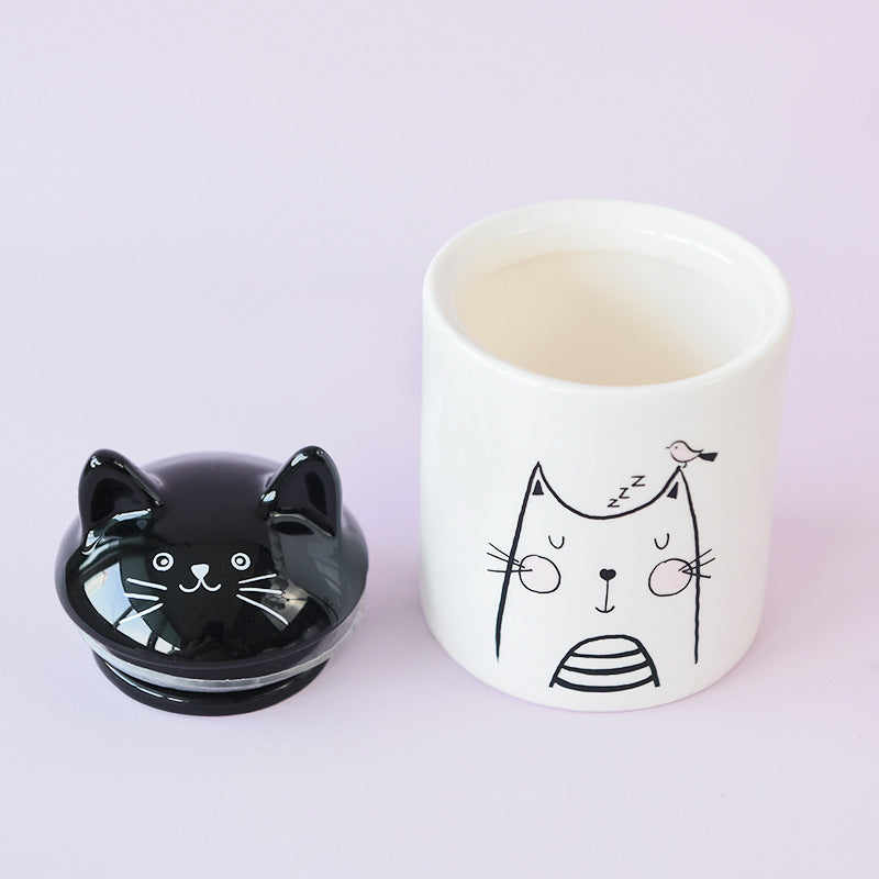 Cute Cat's ears Ceramic Urn