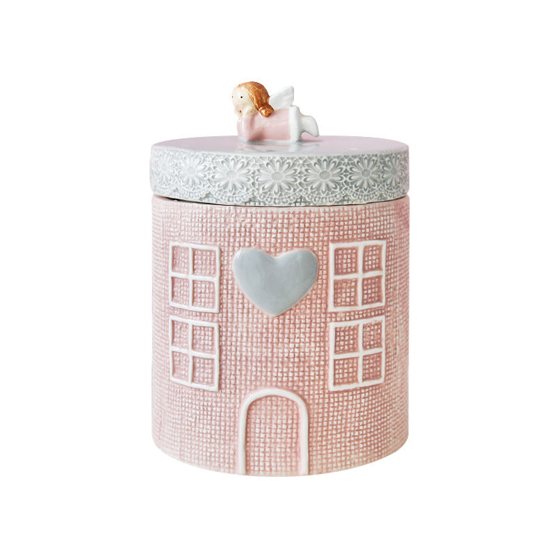 Pink Angel Girl Pet Urn