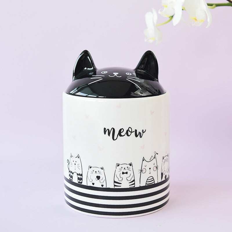 Cute Cat's ears Ceramic Urn