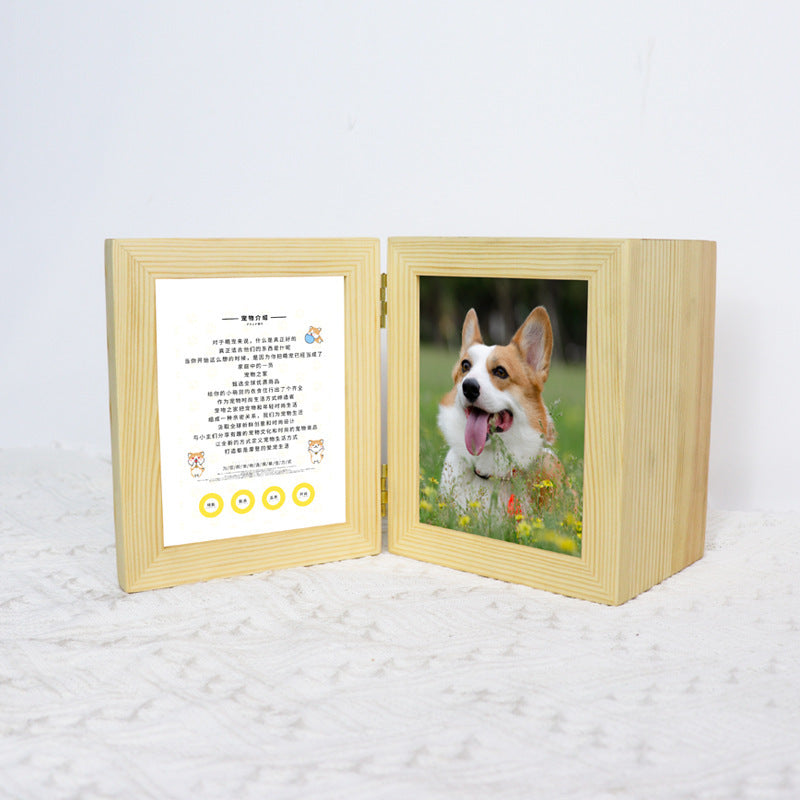 The photo frame urn can accommodate two photos-14*12*17cm