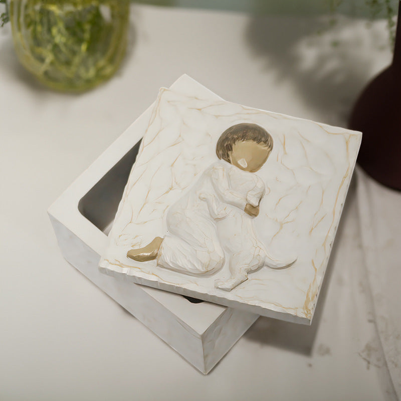 New Resin Pet Grey Box Angel Pet urns