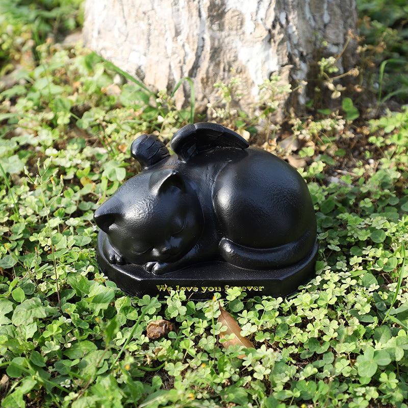 Pet Memorial Angel Cat Sleeping Cremation Urn