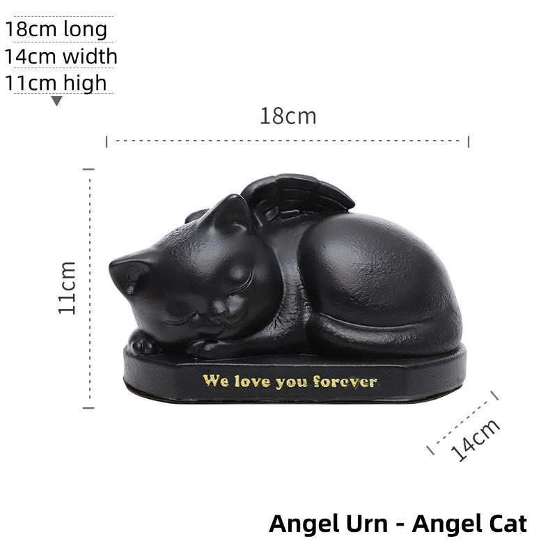 Pet Memorial Angel Cat Sleeping Cremation Urn