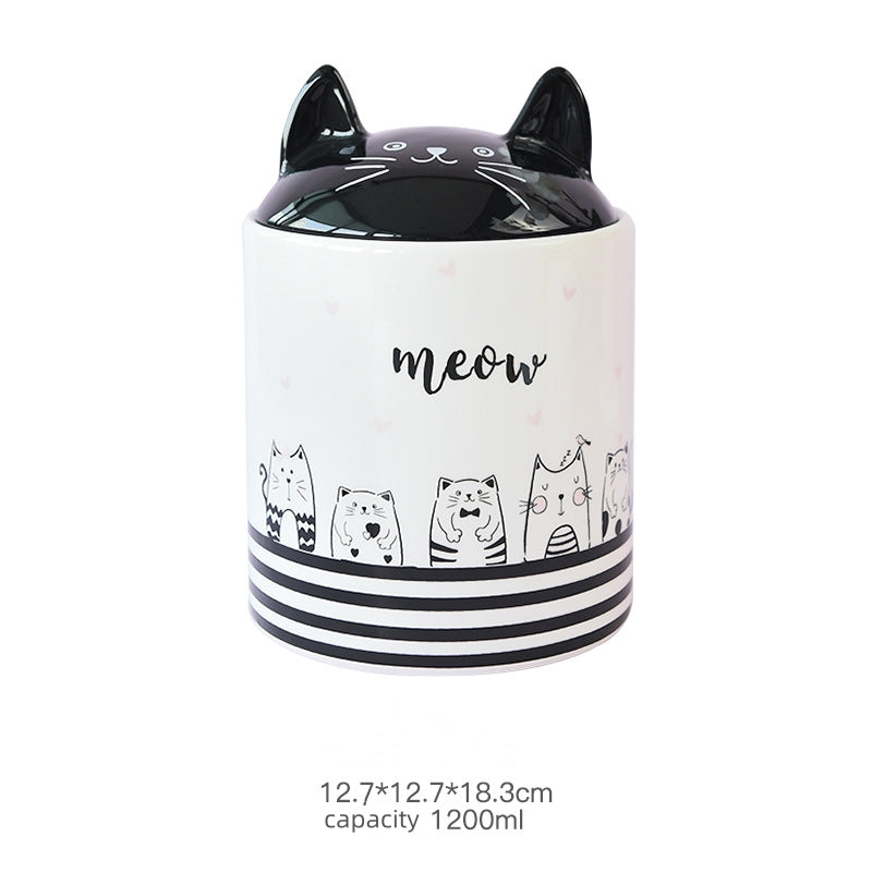 Cute Cat's ears Ceramic Urn