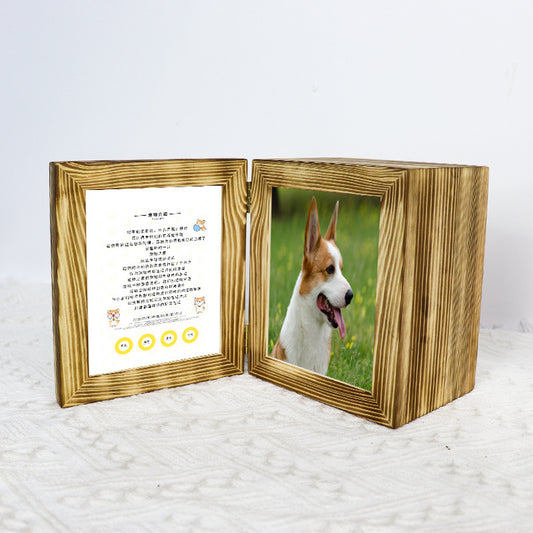 The photo frame urn can accommodate two photos-14*12*17cm