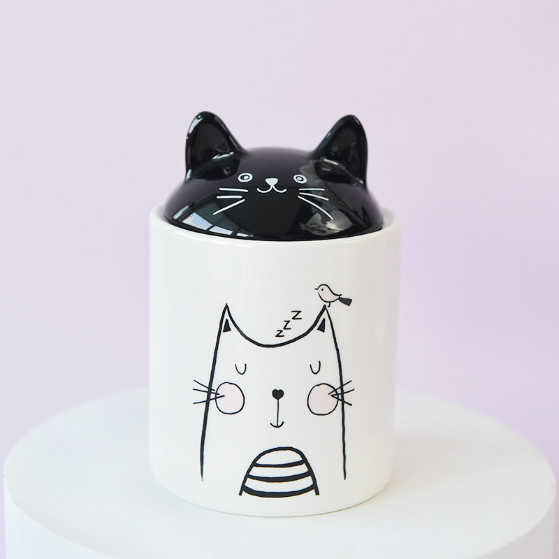 Cute Cat's ears Ceramic Urn