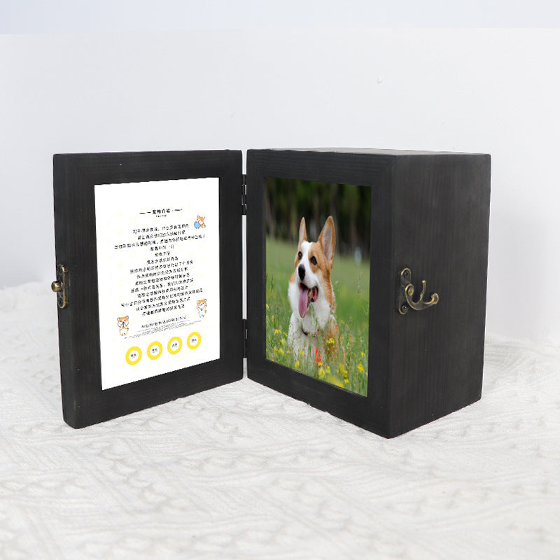 The photo frame urn can accommodate two photos-14*12*17cm