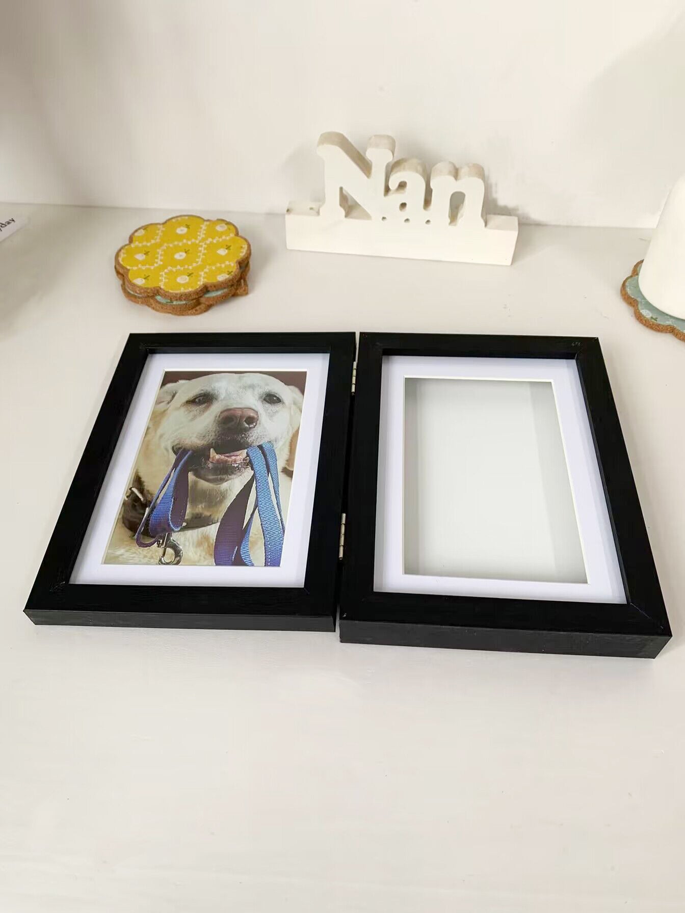 7-inch pet footprint commemorative photo frame