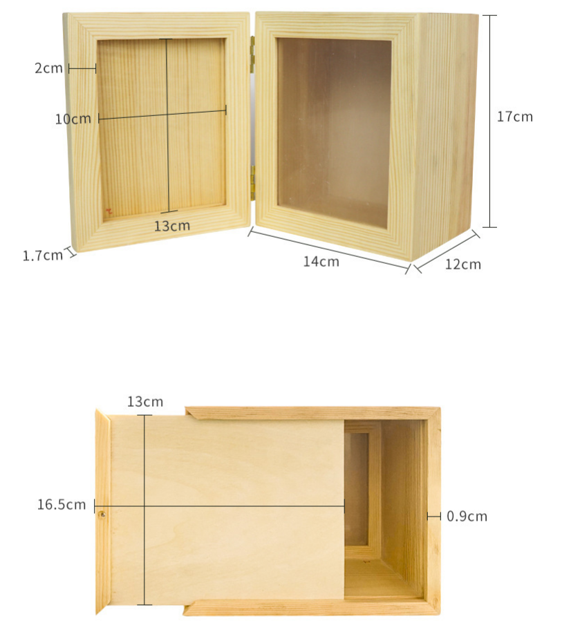 The photo frame urn can accommodate two photos-14*12*17cm